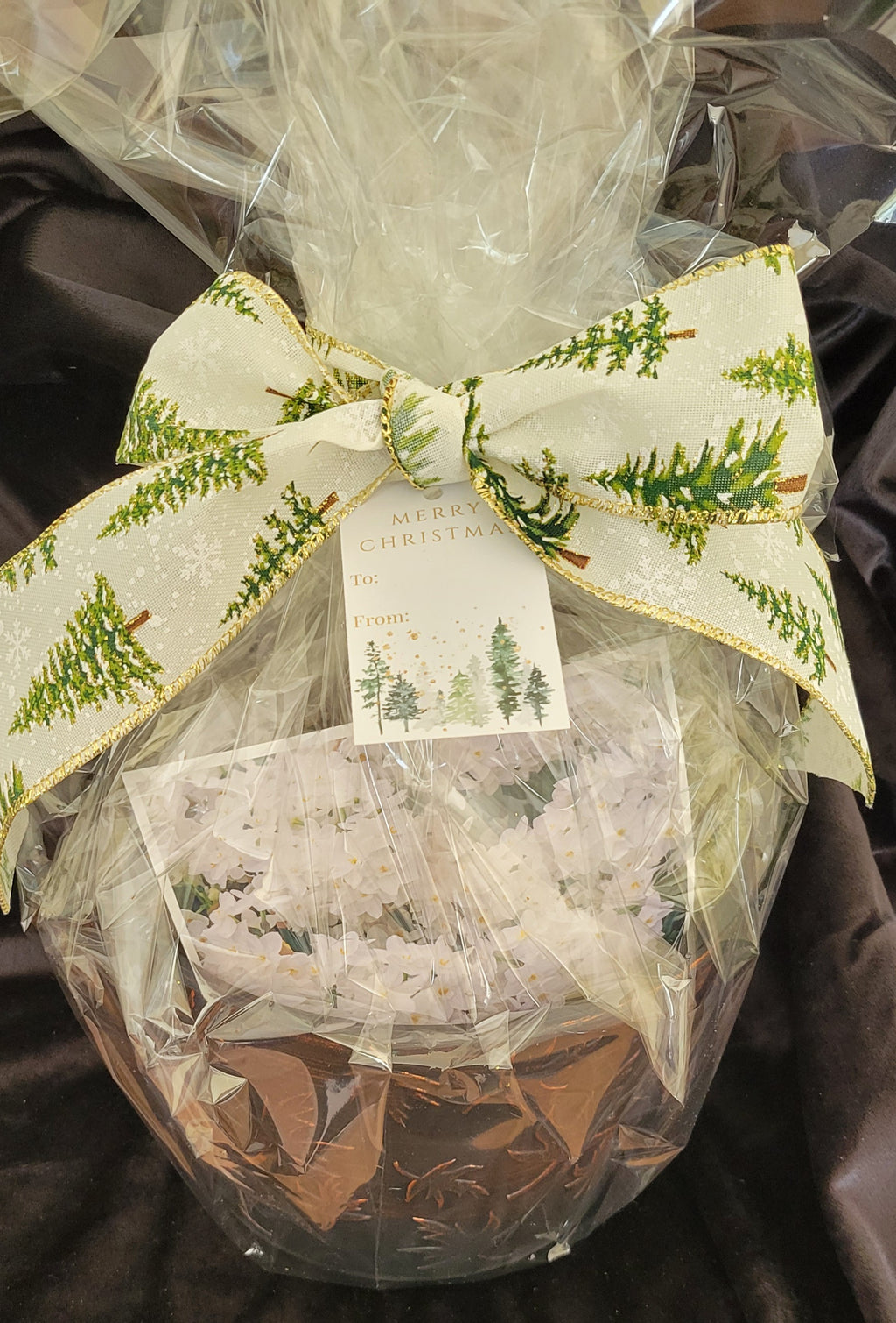 Bronze Autumn Leaves Paperwhite Gift Set